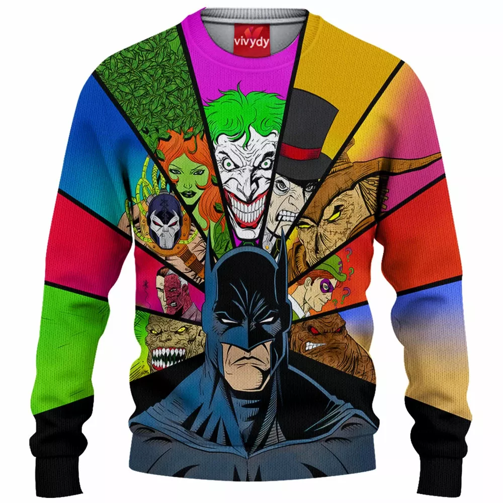 Batman And Villains Knitted Sweater