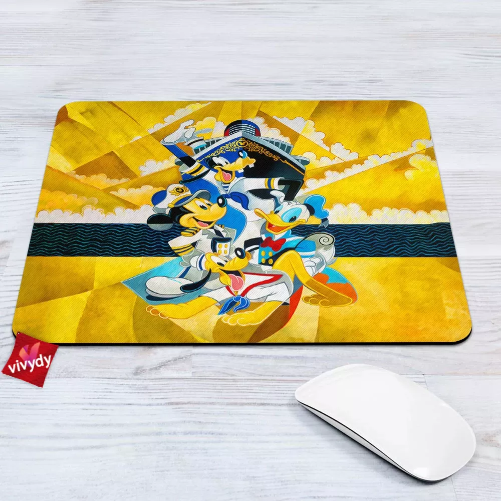 Mickey Mouse Goofy Donald Duck Pluto Animated Mouse Pad