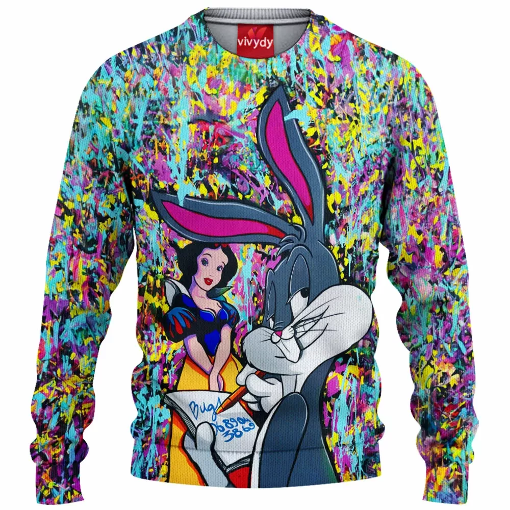 Bugs Bunny Snow White Knitted Sweater