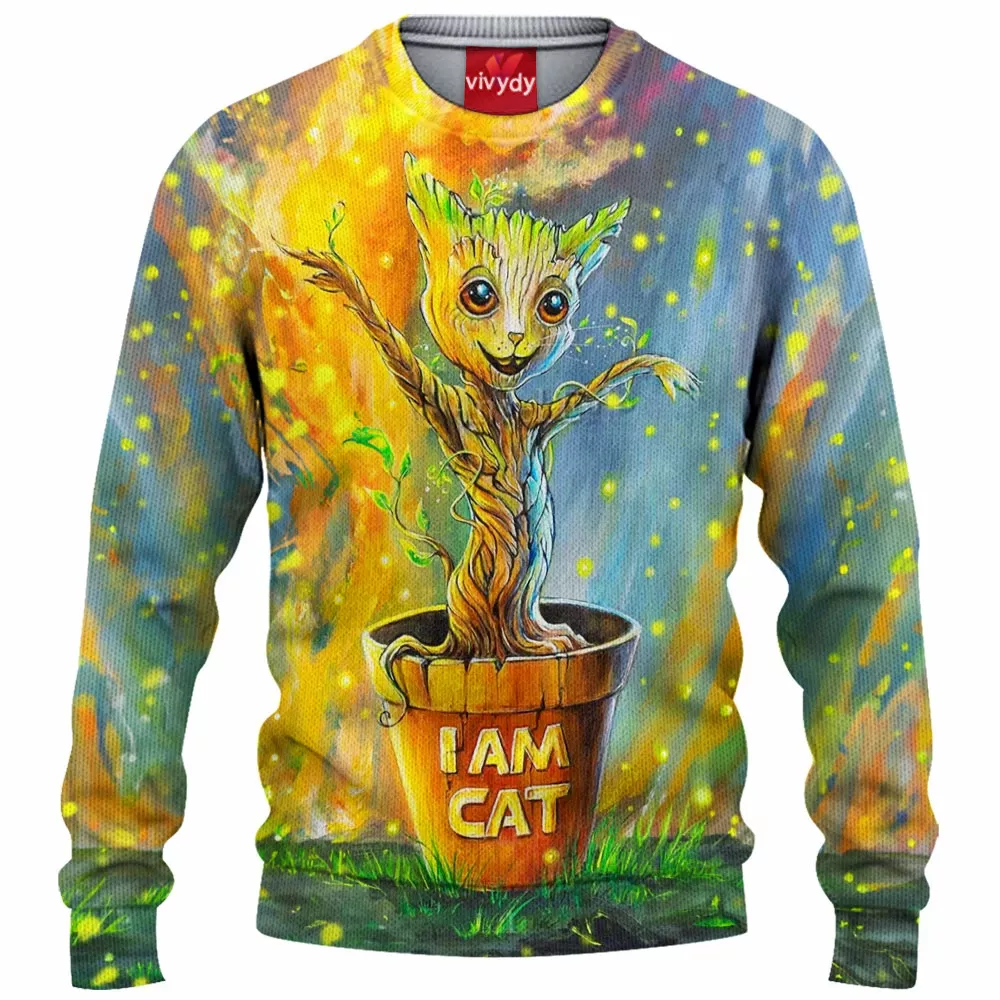 Groot x Cat Knitted Sweater