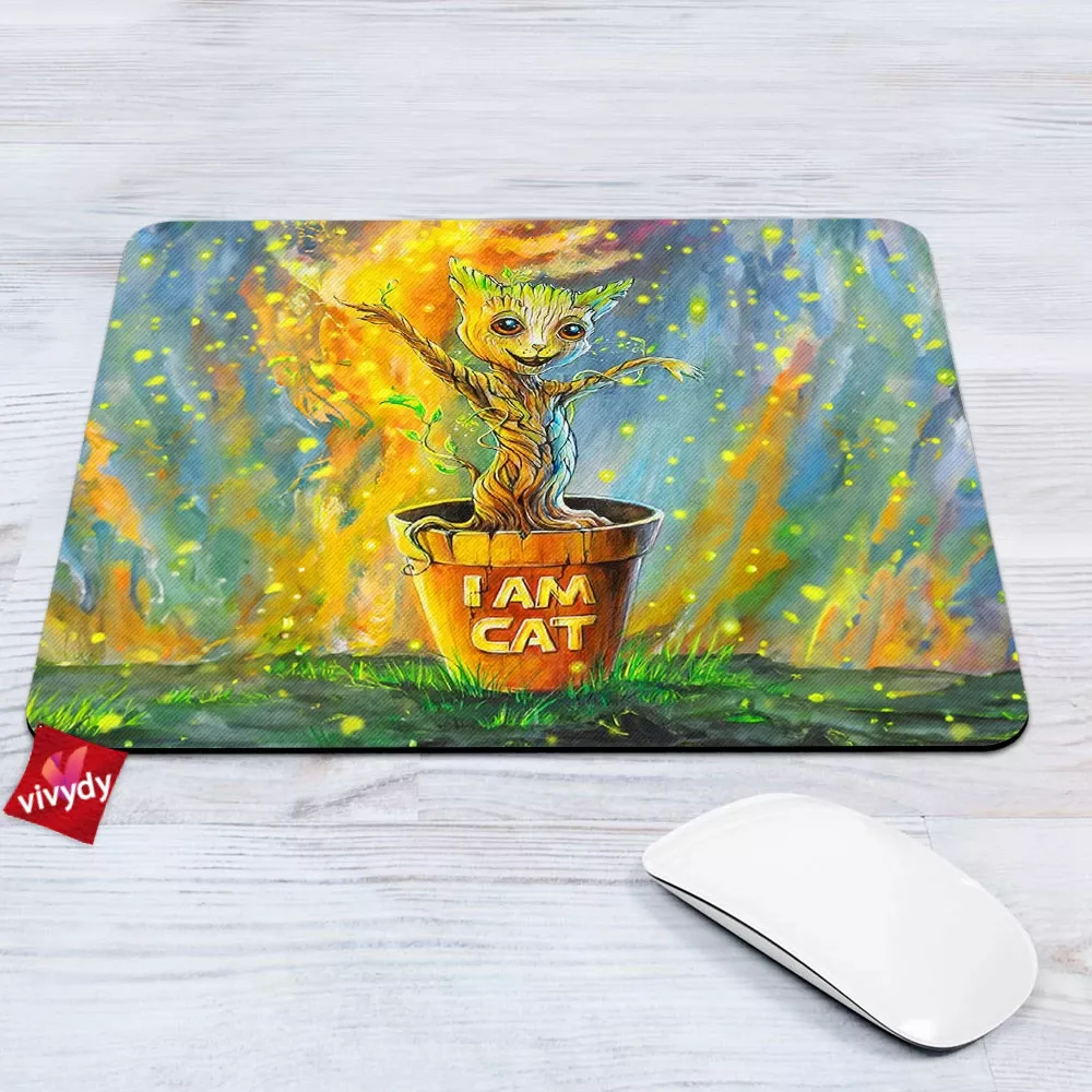 Groot x Cat Mouse Pad