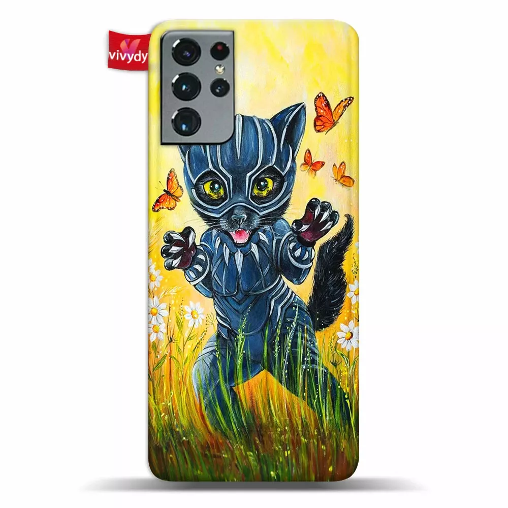 Kitty Black Panther Phone Case Samsung