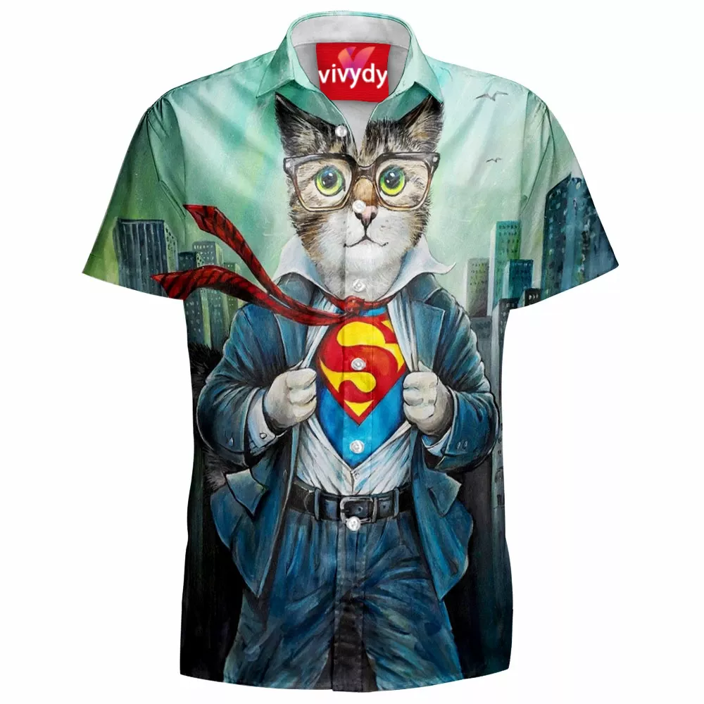 Superman Cat Hawaiian Shirt