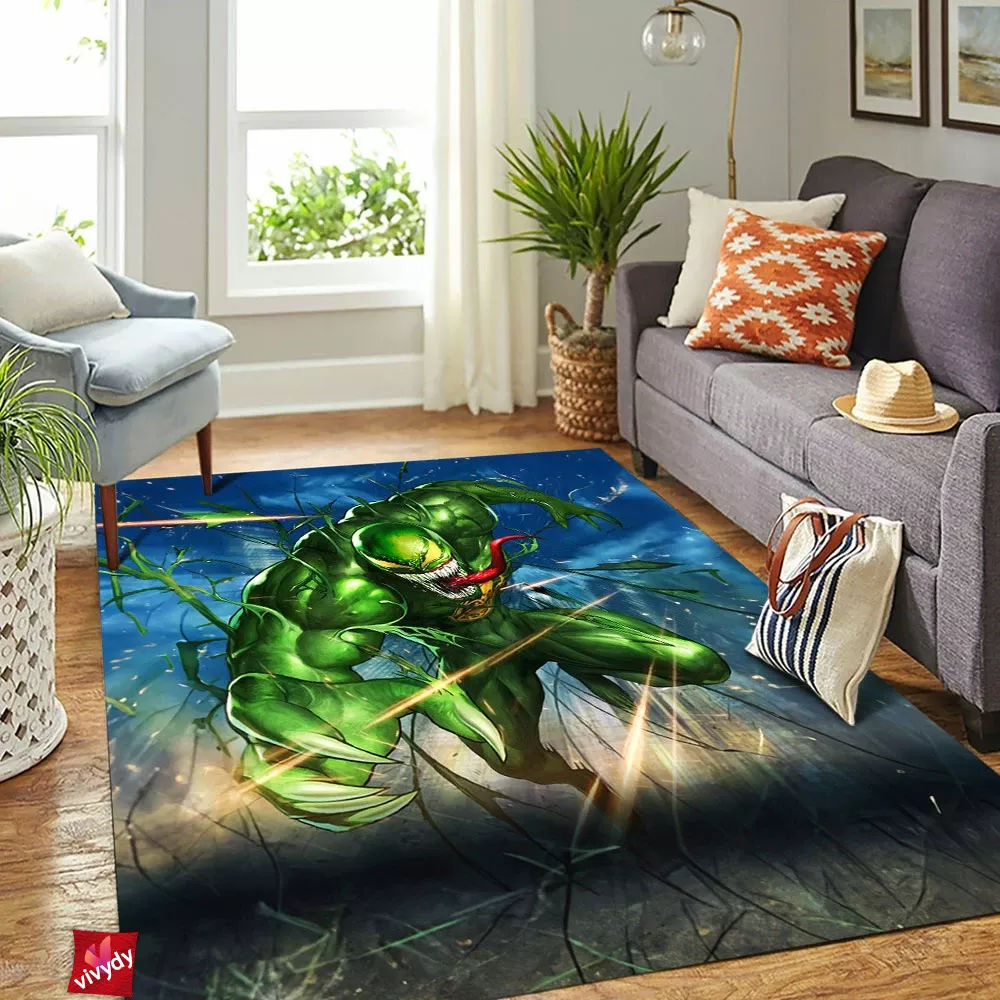 Green Venom Rectangle Rug