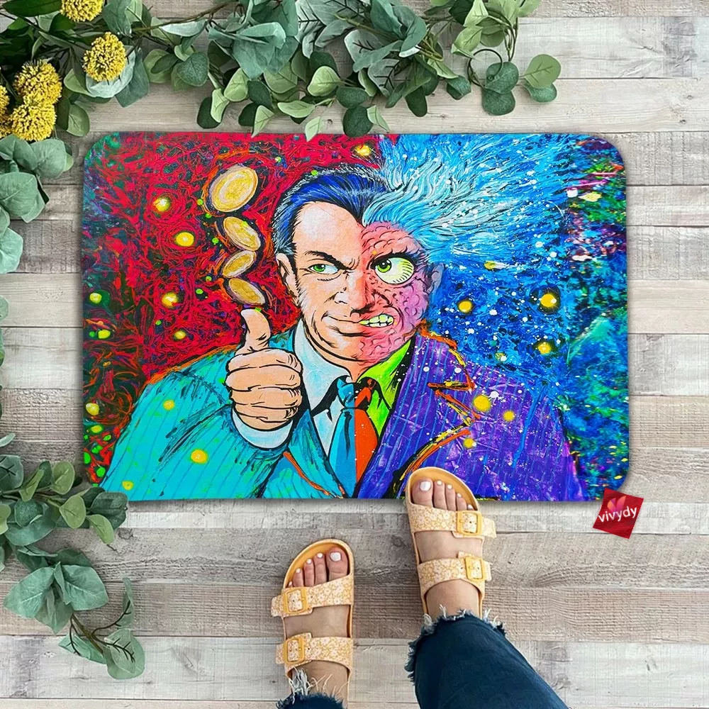 Two Face Comic Doormat