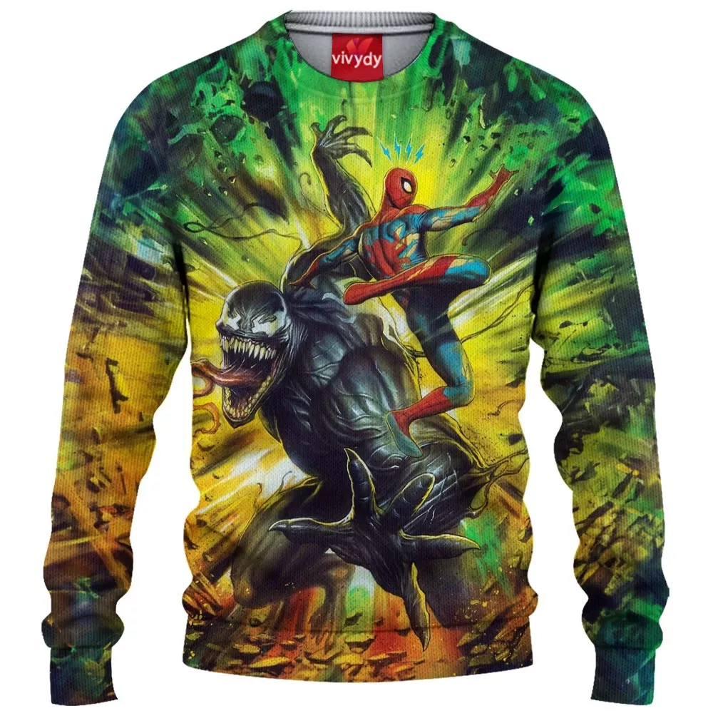 Venom Spider-man Knitted Sweater