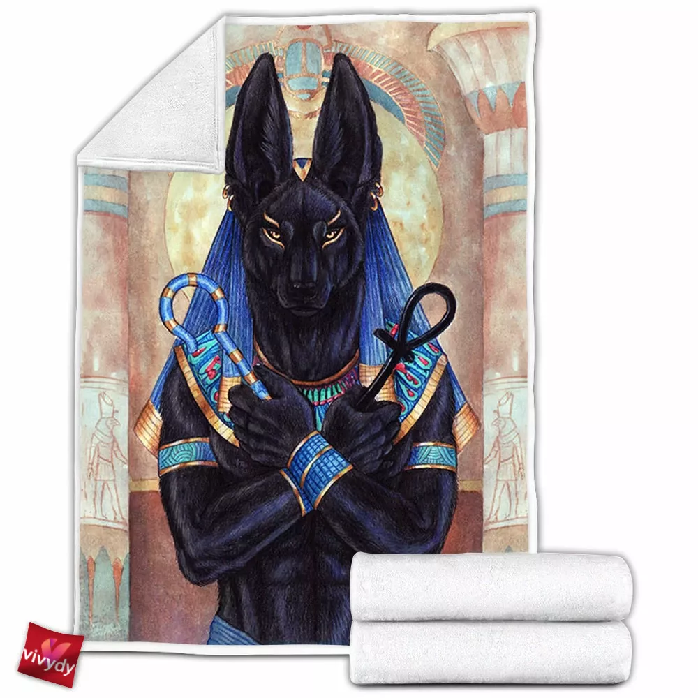 Anubis Fleece Blanket