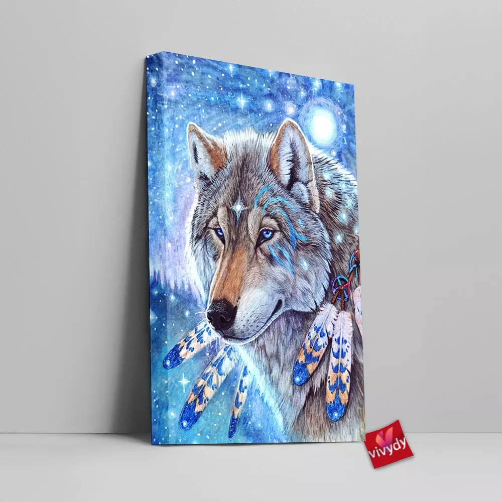 Mystic Spirit Wolf Canvas Wall Art