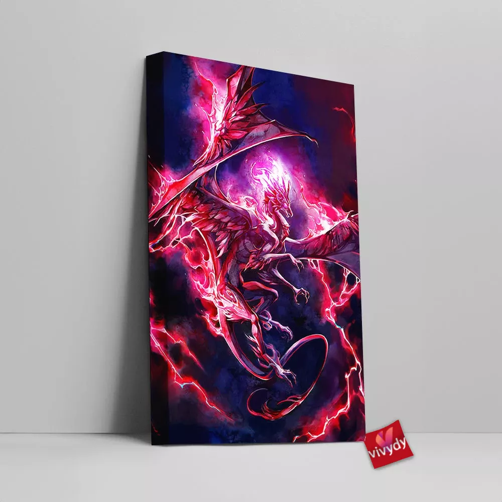 Storm Dragon Canvas Wall Art