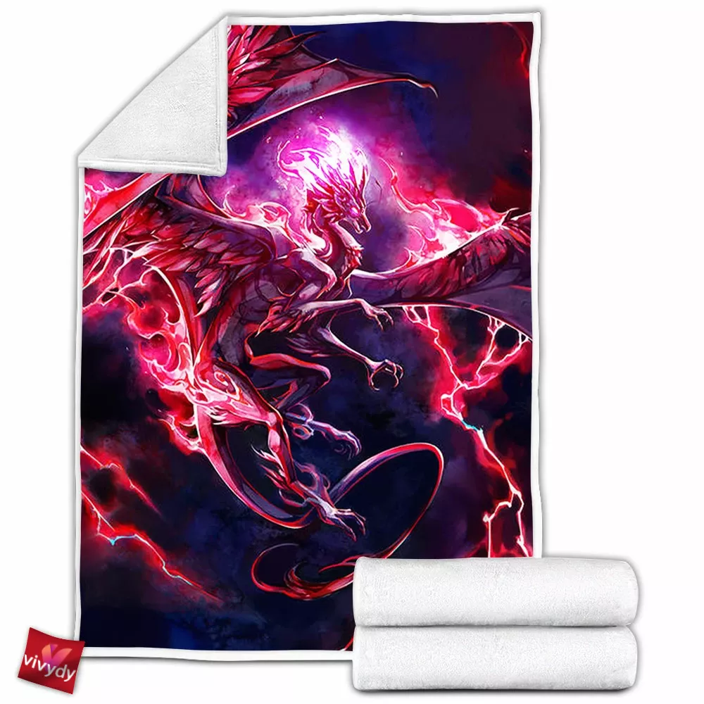 Storm Dragon Fleece Blanket