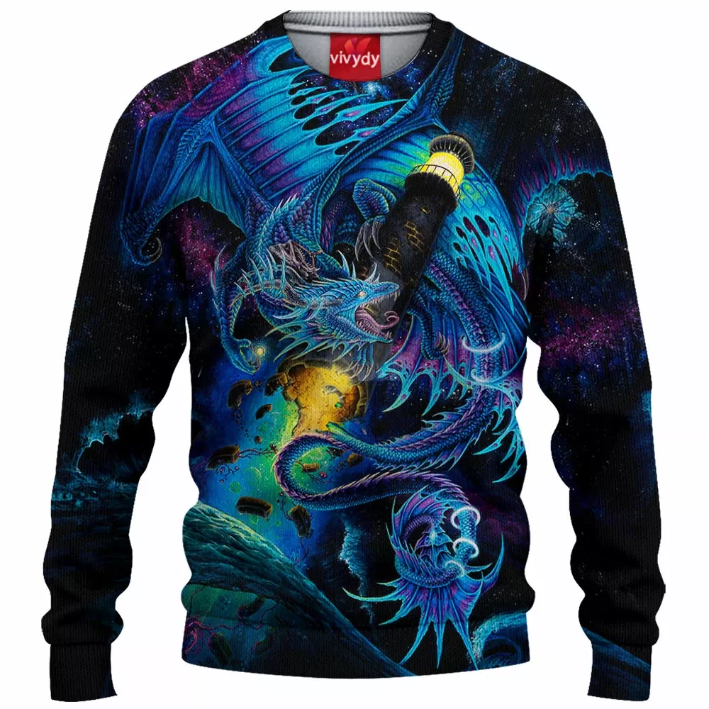 Galaxy Space Dragon Knitted Sweater