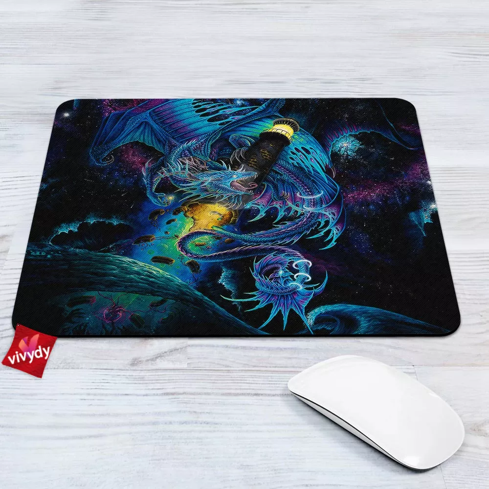 Galaxy Space Dragon Mouse Pad