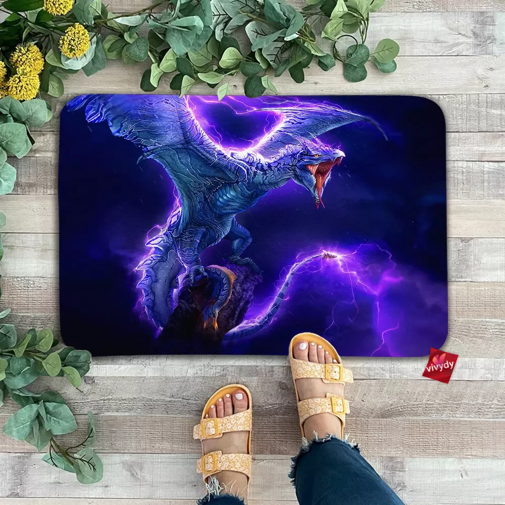 Electric Wyvern Dragon Doormat