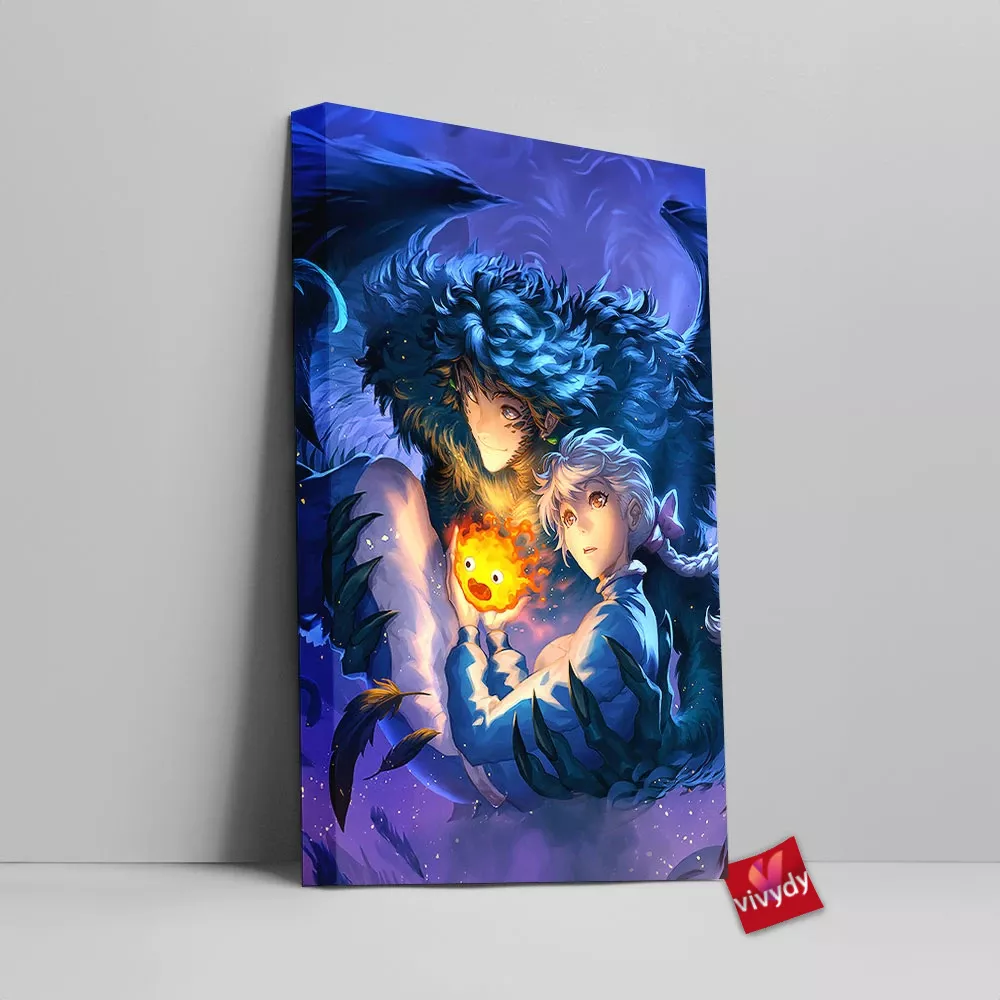 Howls Moving Caste Canvas Wall Art