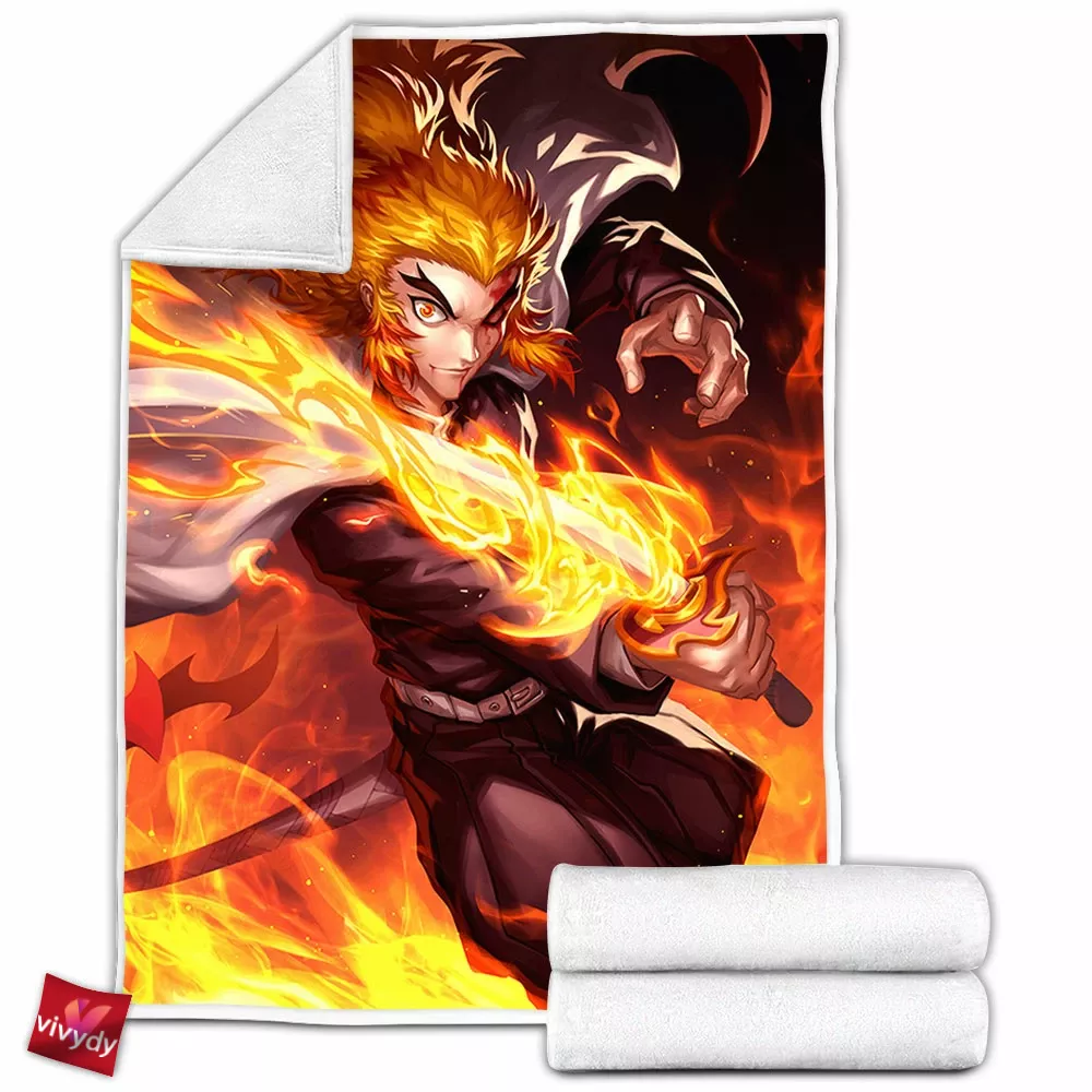 Rengoku Fleece Blanket