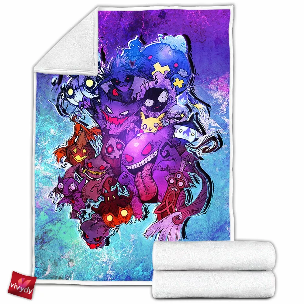 Ghost Type Fleece Blanket