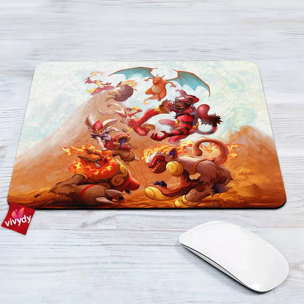 Fire Pokemon Mouse Pad