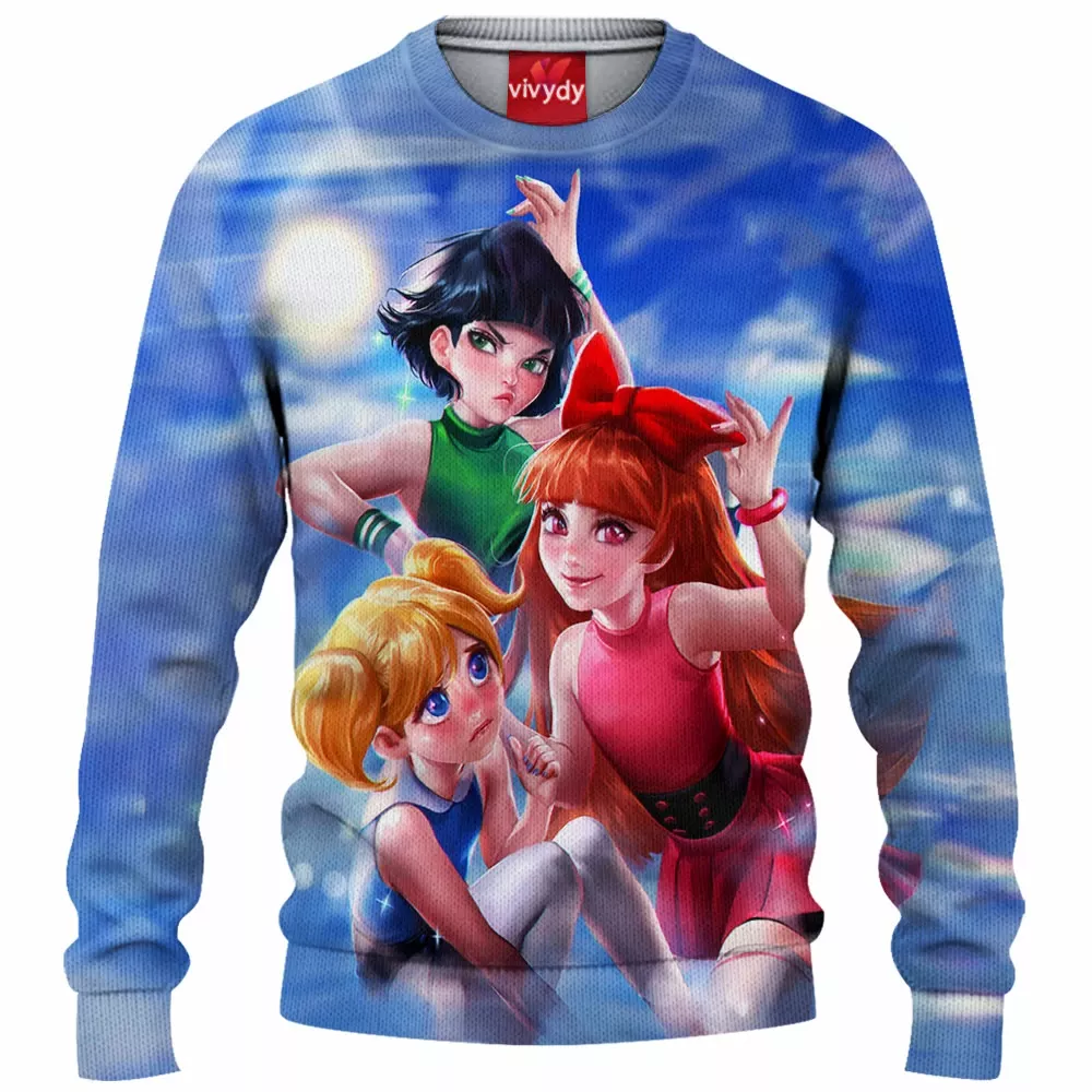 Powerpuff Girls Knitted Sweater