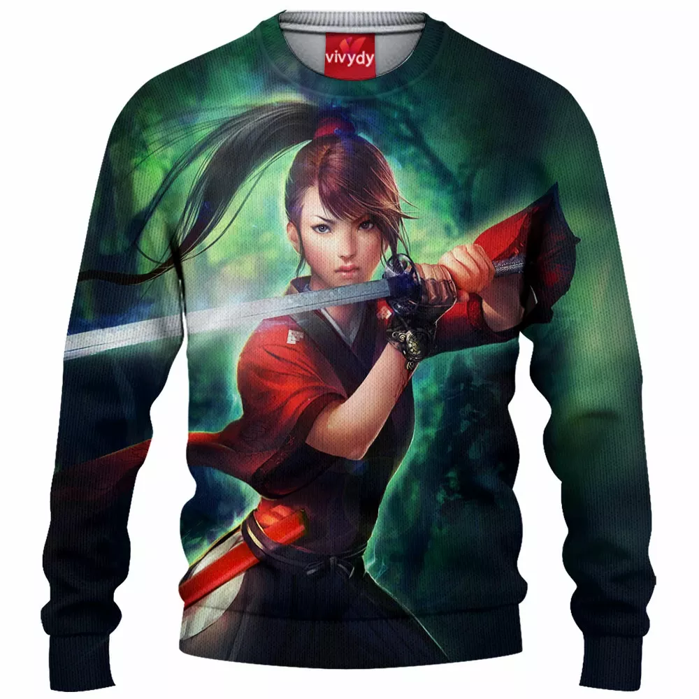 Samurai Girl Knitted Sweater