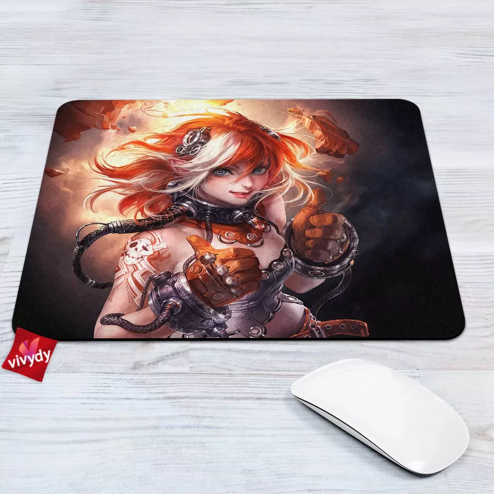 Cyberpunk Girl Mouse Pad