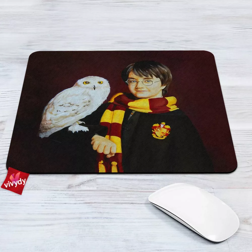 The Boy With The Owl Mouse Pad