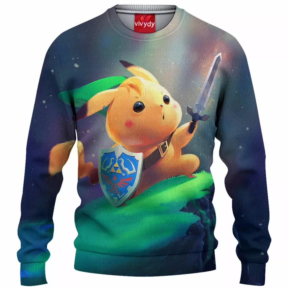 Link Pikachu Knitted Sweater