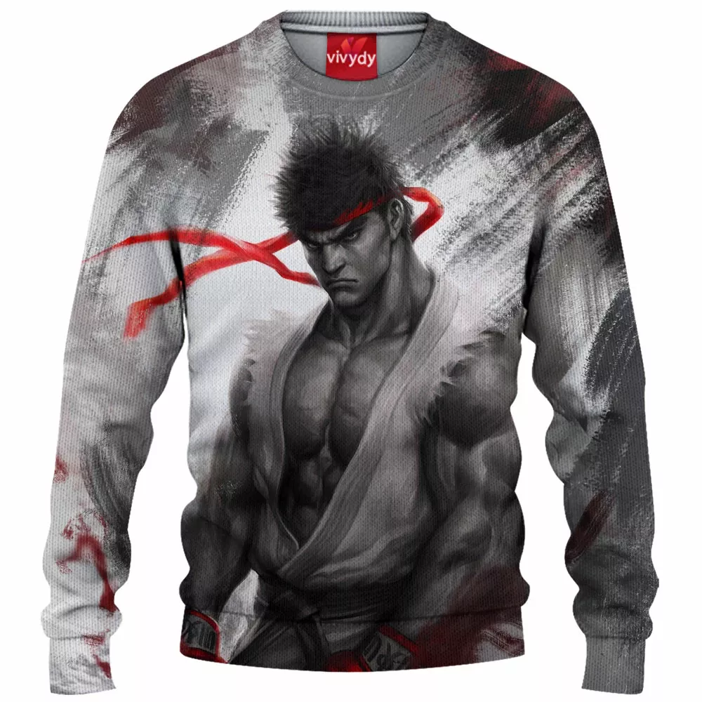 Ryu Street Fighter Knitted Sweater