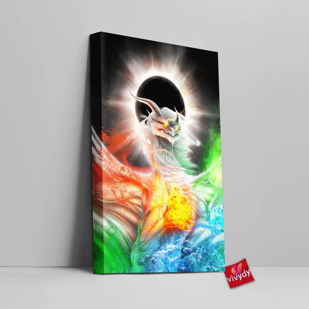 Element Dragon Canvas Wall Art