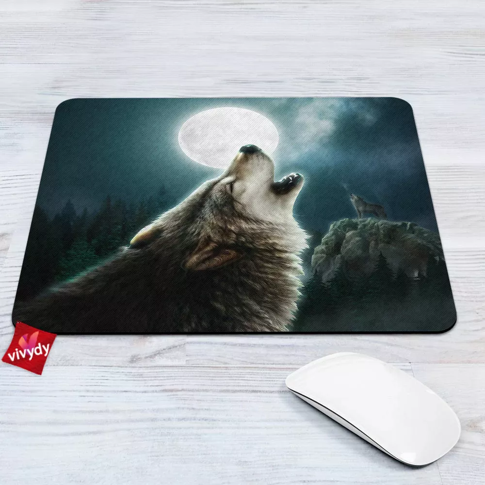 Lunar Wolf Mouse Pad