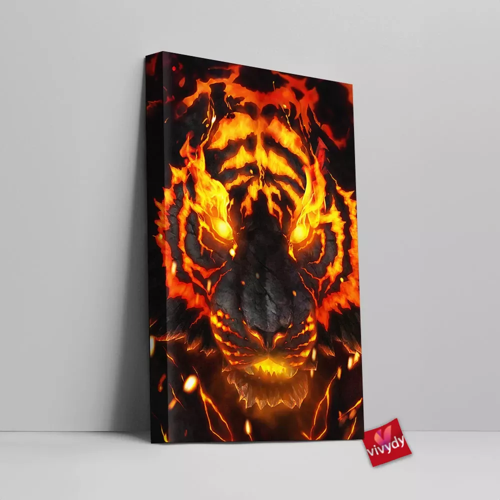 Soul Of Fire Tiger Canvas Wall Art