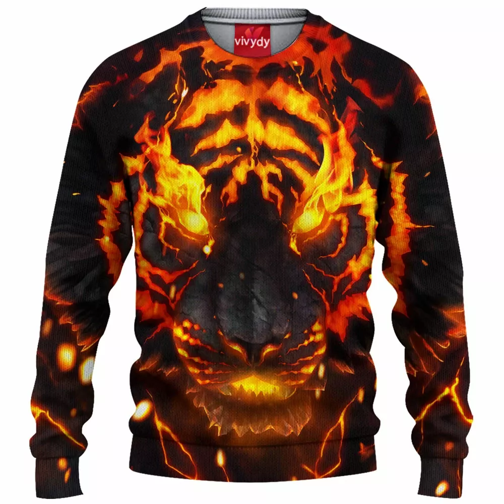 Soul Of Fire Tiger Knitted Sweater