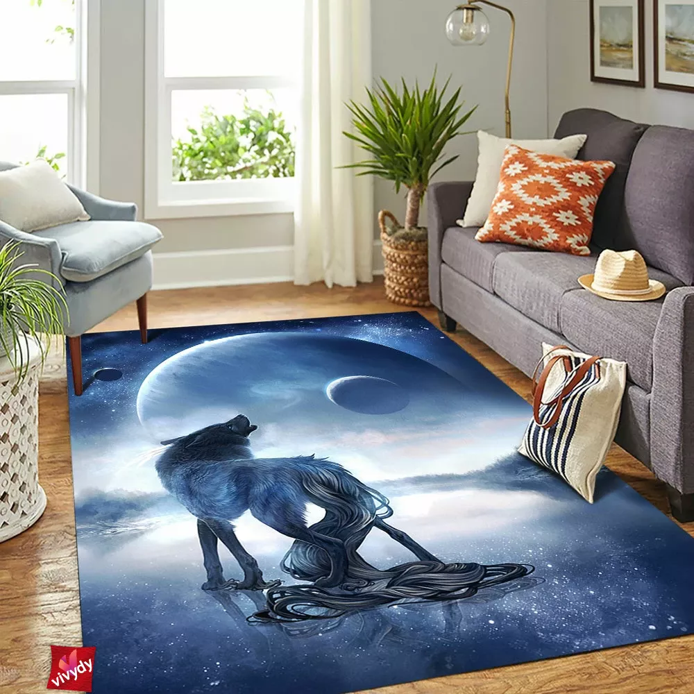 Wolf Rectangle Rug