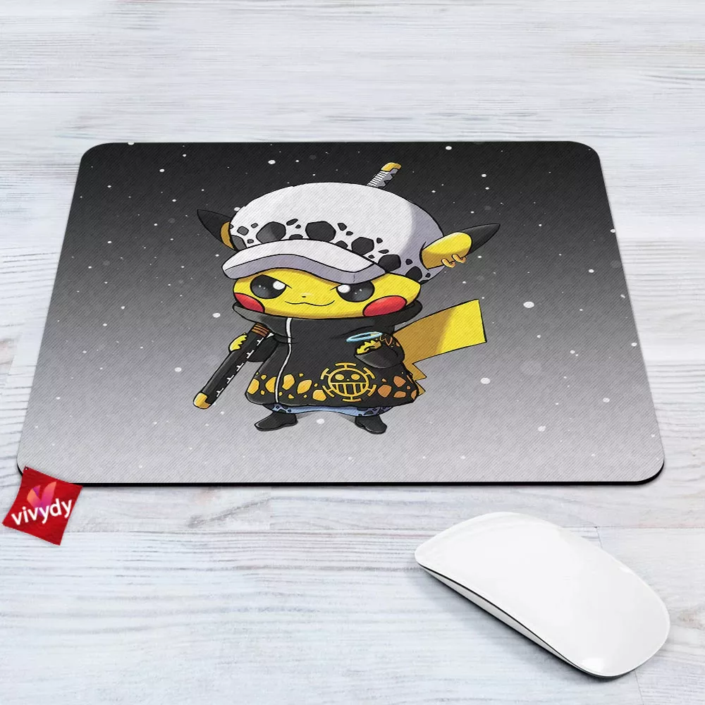 Pikachu Trafalgar D. Water Law Mouse Pad