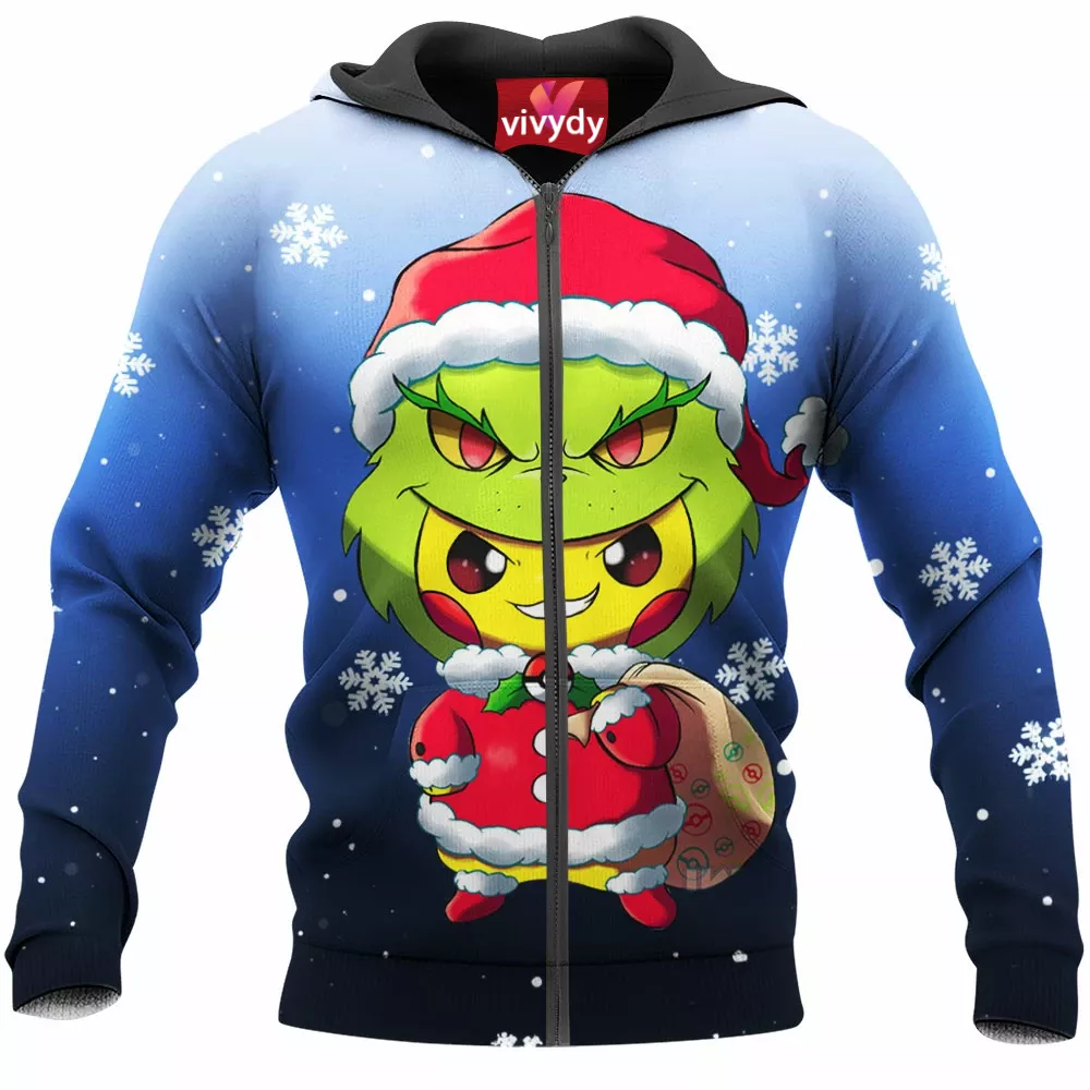 Pikachu Grinch Zip Hoodie