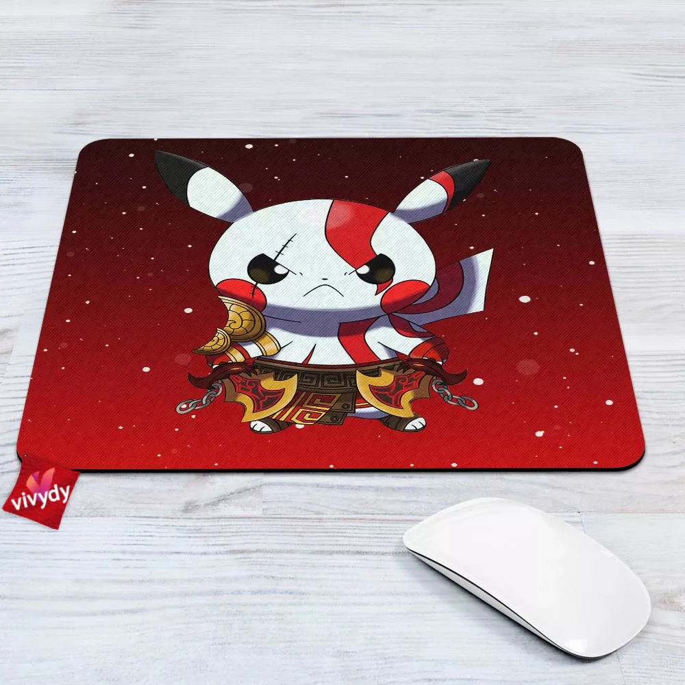 Pikachu Kratos Mouse Pad