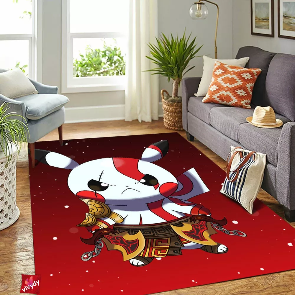 Pikachu Kratos Rectangle Rug