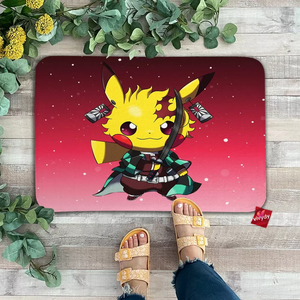 Pikachu Tanjirou Doormat