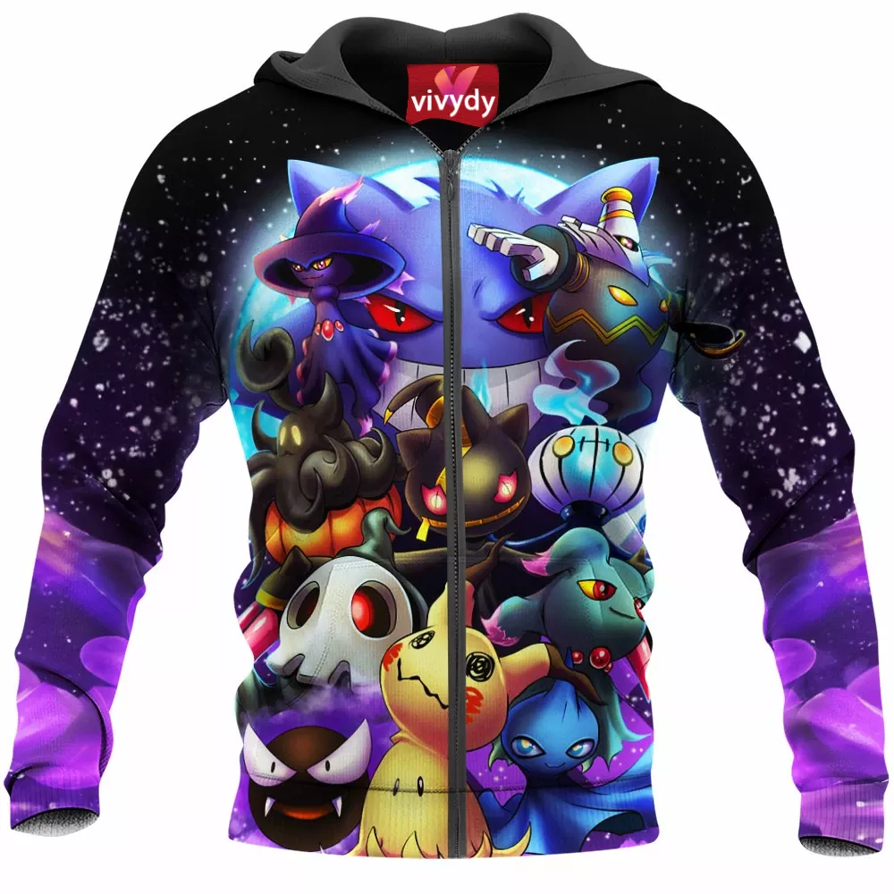 Ghost Pokemon Zip Hoodie