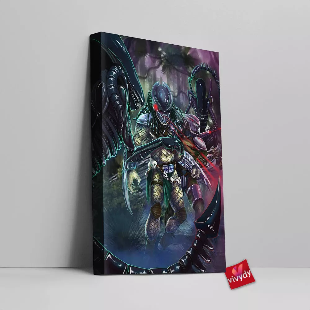 Predators Vs Aliens Canvas Wall Art