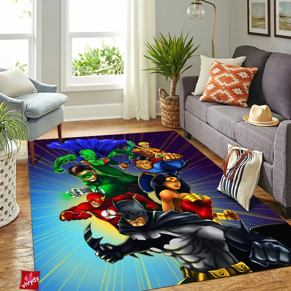 The Justice League Rectangle Rug