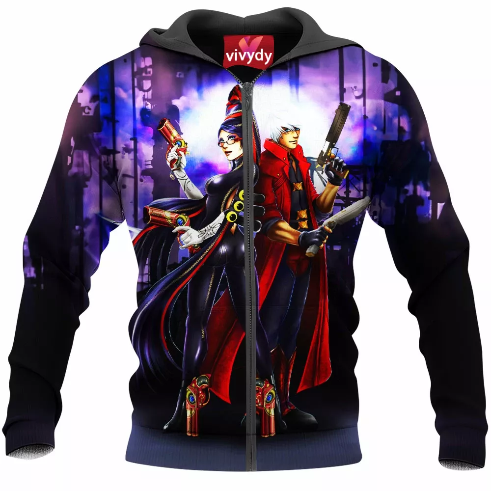 Bayonetta And Dante Zip Hoodie