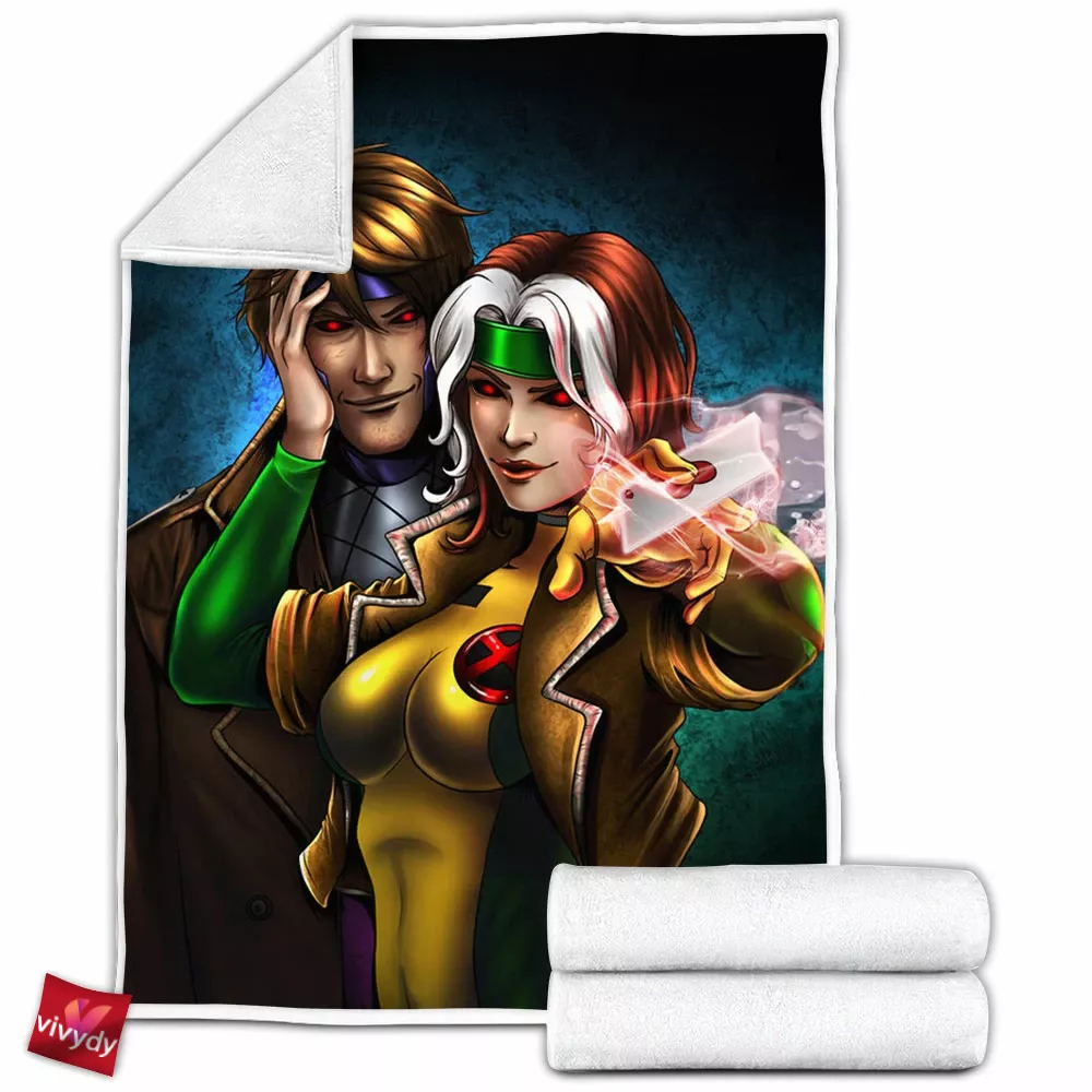 Rogue X-men And Gambit Fleece Blanket