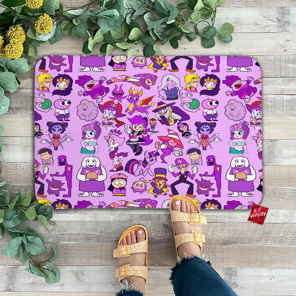 Purple Characters Doormat