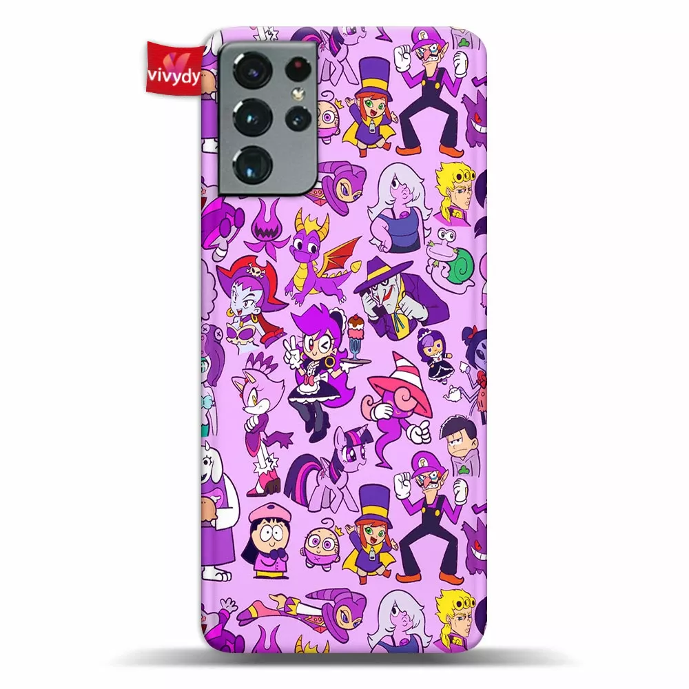 Purple Characters Phone Case Samsung