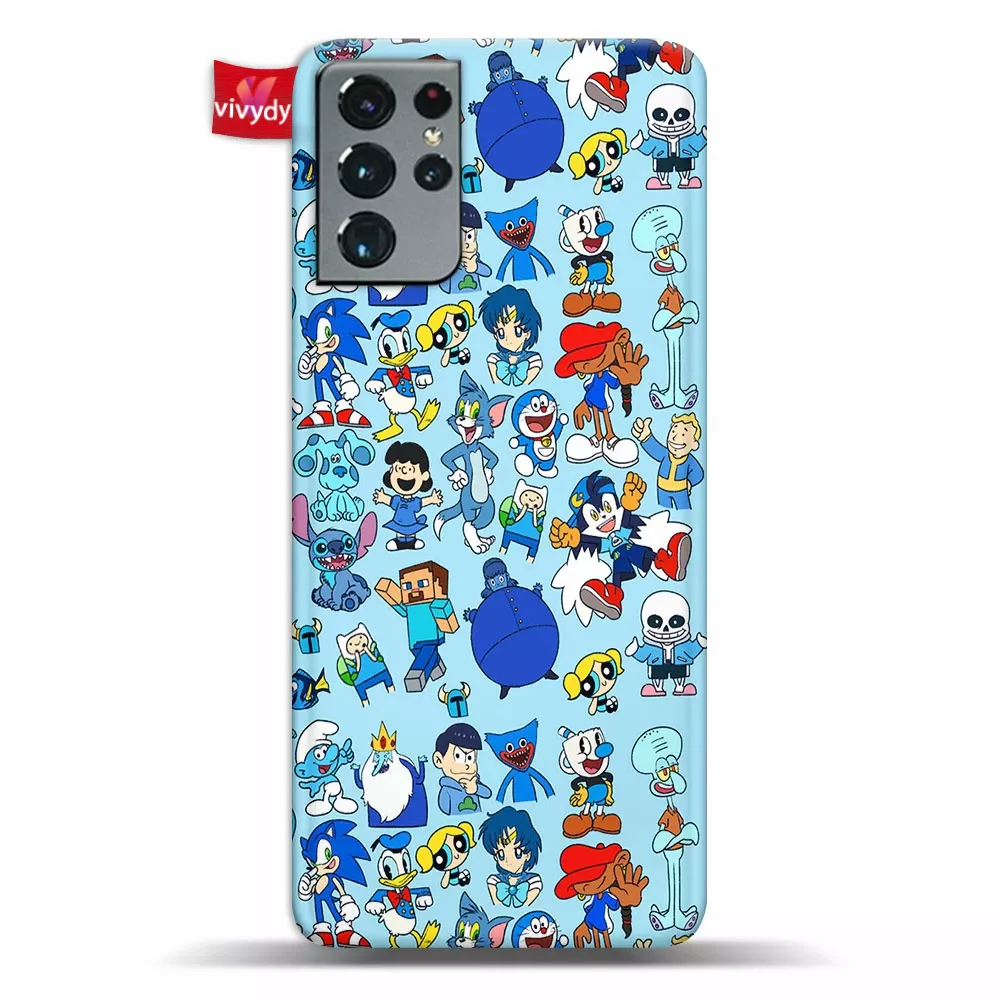 Blue Characters Phone Case Samsung