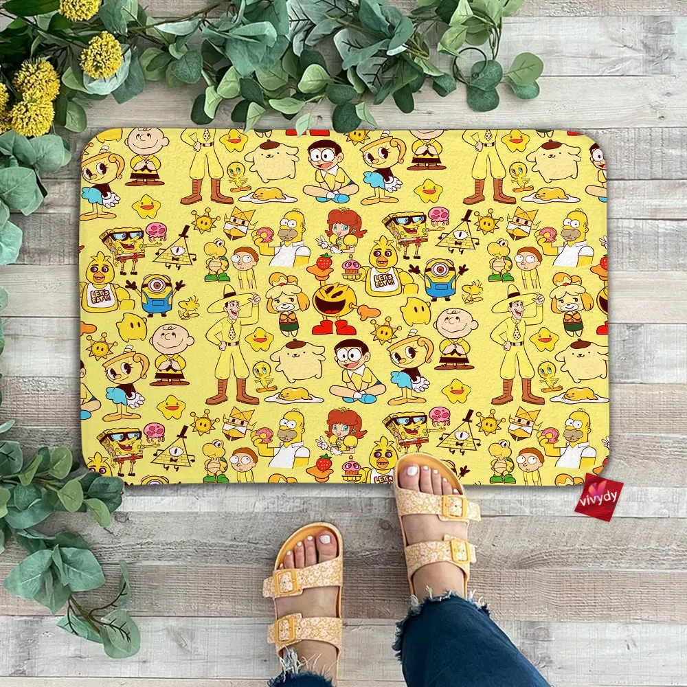 Yellow Characters Doormat