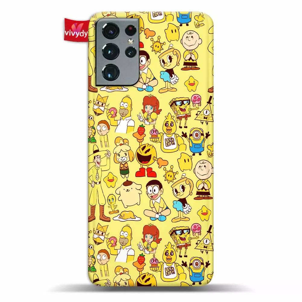 Yellow Characters Phone Case Samsung