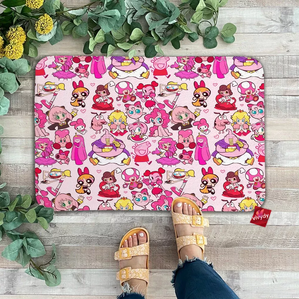 Pink Characters Doormat