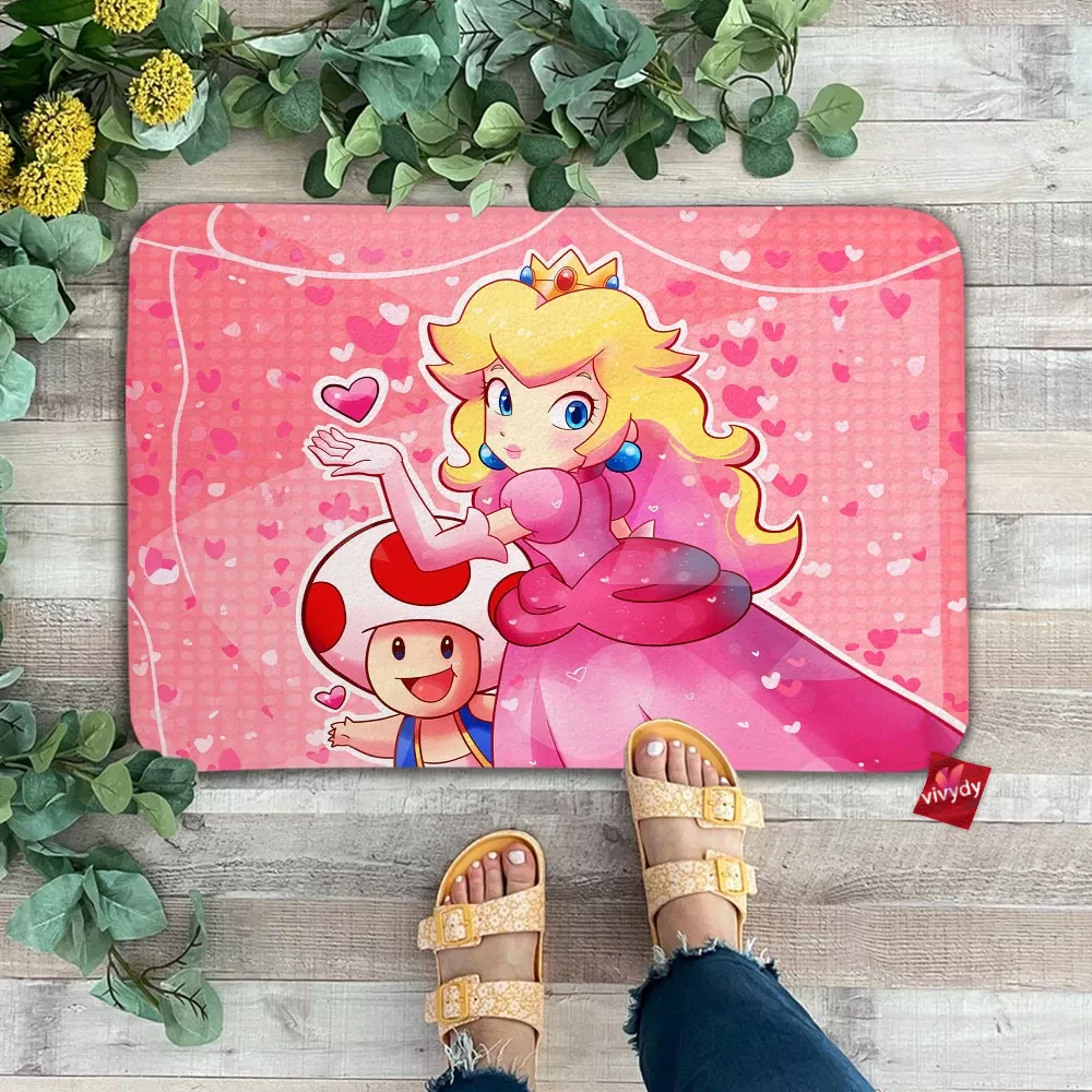 Princess Peach And Toad Doormat