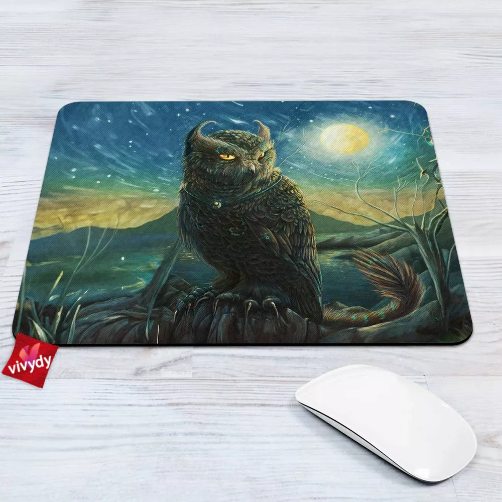 Cat Owl Mouse Pad